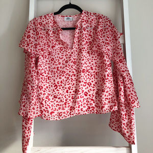NA-KD Leopard Print Blouse